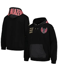 Mitchell & Ness Men's Black Portland Trail Blazers Team Og 2.0 Vintage Logo Fleece Pullover Hoodie