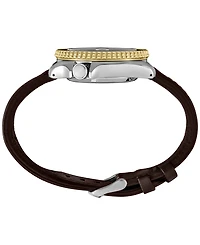 Seiko Men's Automatic 5 Sports Black Leather Strap Watch 42mm