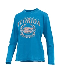 Pressbox Women's Royal Florida Gators Chandler Olive Leaf Arch Long Sleeve T-Shirt