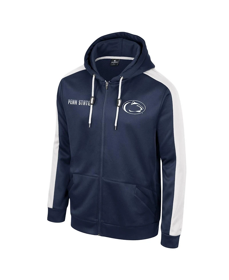 Colosseum Men's Navy Penn State Nittany Lions Reese Full-Zip Hoodie