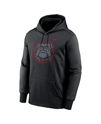 Nike Men's Black Georgia Bulldogs Color Pop Logo Performance Fleece Pullover Hoodie