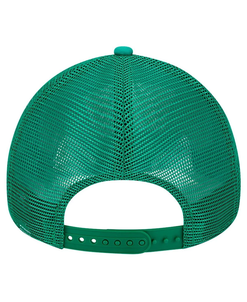 New Era Men's White Oakland Athletics Retro Wordmark 9FORTY A-Frame Trucker Adjustable Hat