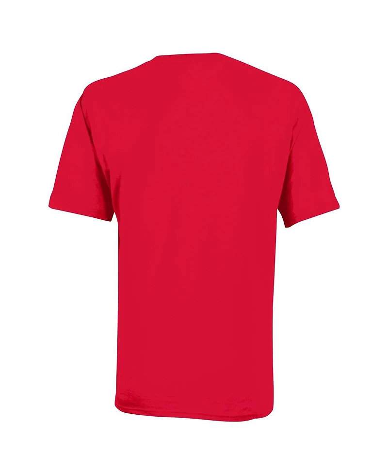 Champion Big Boys and Girls Red Kansas Jayhawks Arch Over Logo T-Shirt