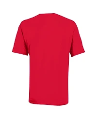 Champion Big Boys and Girls Red Kansas Jayhawks Arch Over Logo T-Shirt