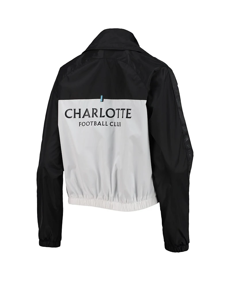 The Wild Collective Women's Black Charlotte Fc Anthem Full-Zip Jacket