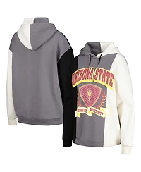 Gameday Couture Women's Gray/Black Arizona State Sun Devils Hall of Fame Colorblock Pullover Hoodie