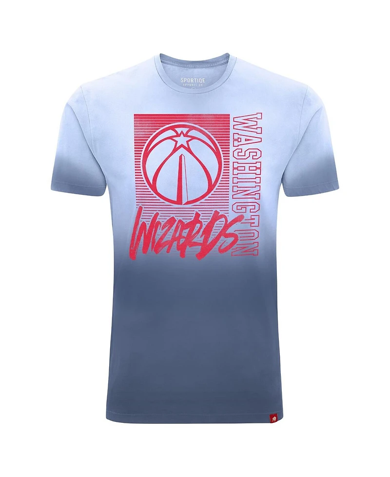 Sportiqe Men's and Women's Navy Washington Wizards Bingham Sun-Fade T-Shirt