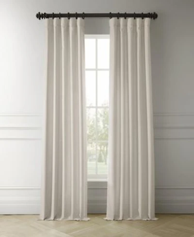Half Price Drapes Parchment Cream Italian Faux Linen Room Darkening Curtain