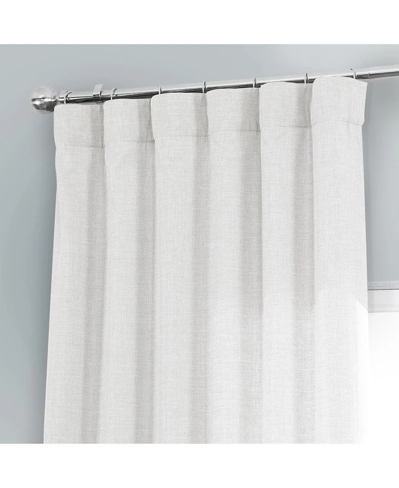 Half Price Drapes Magnolia Off White Italian Faux Linen Room Darkening Curtain