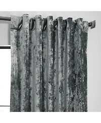 Half Price Drapes Stone Grey Lush Crush Velvet Room Darkening Curtain