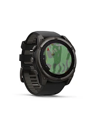 Garmin fenix 8 51mm, Saphire Solar, Outdoor & Fitness Gps Smartwatch, Carbon Gray Titanium Black, Black/Pebble Gray Band, Na