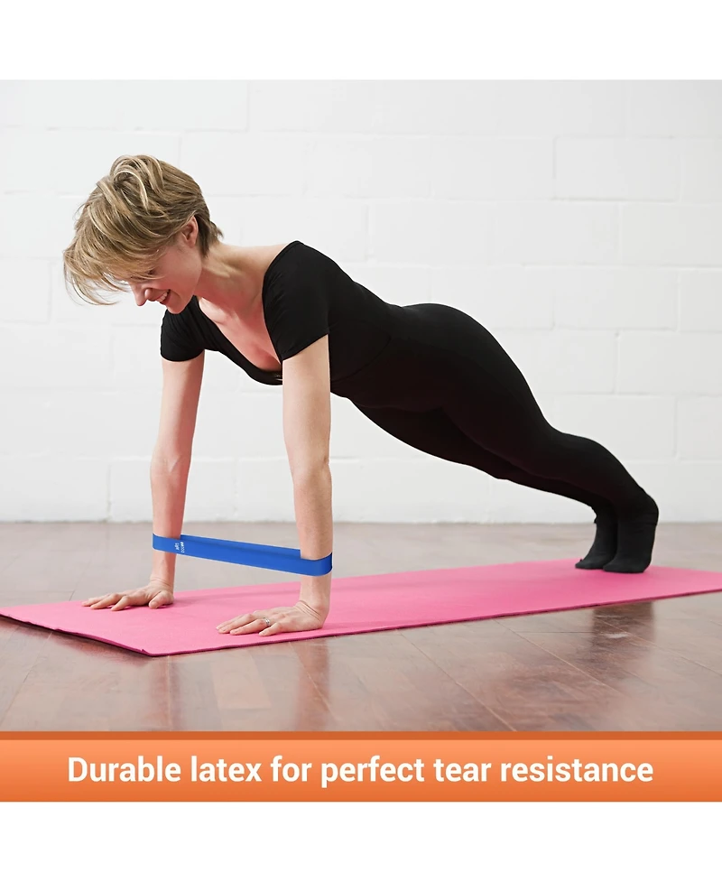 Yescom 5 Pack Resistance Loop Bands Set Workout Fitness Latex Bands Gym Home Yoga 80Lbs