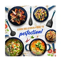 NutriChef Kitchenware Pots & Pans Set - Stylish Kitchen Cookware with Elegant Diamond Pattern, Non-Stick (11-Piece Set)