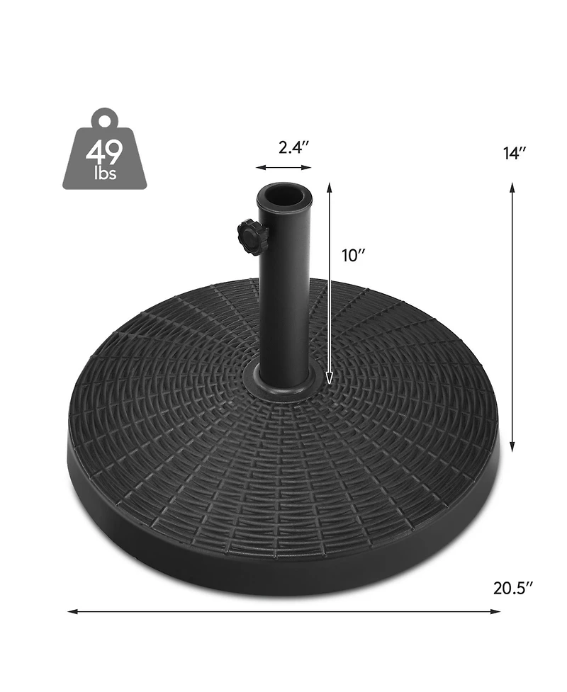Skonyon 49 Lbs Patio Resin Umbrella Base Stand for Outdoor