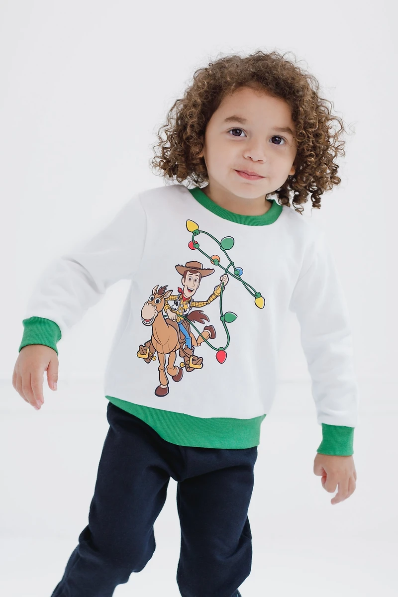 Disney Boys Christmas Halloween Fleece Sweatshirt and Jogger Pants Outfit Set Newborn to (Newborn - 14-16)