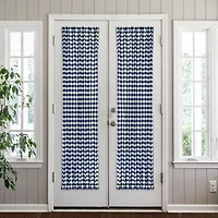 Kate Aurora Plaid Country Farmhouse French Door Curtain Panel With Matching Tieback