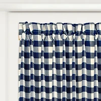 Kate Aurora Plaid Country Farmhouse French Door Curtain Panel With Matching Tieback