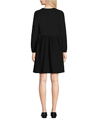 Lands' End Women's Pinwale Cord V Neck Dress