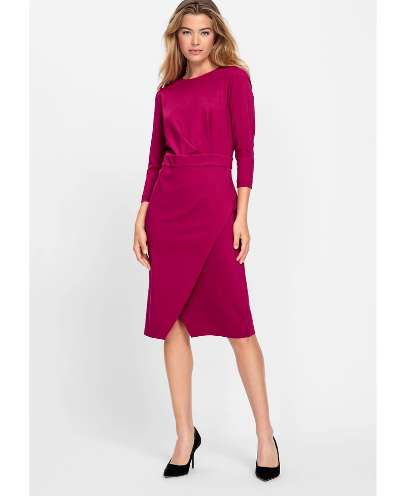 Olsen Women's Jersey Knit Faux Wrap Dress