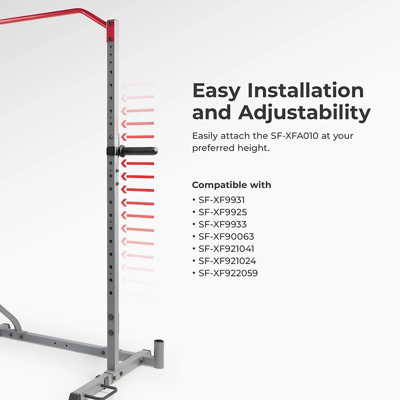 Sunny Health & Fitness Adjustable Weight Plate Storage Rack Attachment Accessory– Fits 1” and 2” Inch Olympic Style Weight Plates