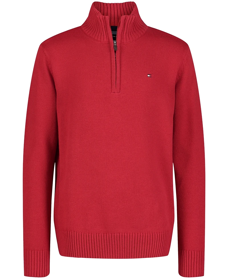Tommy Hilfiger Toddler and Little Boys Solid 1/4 Zip Sweater