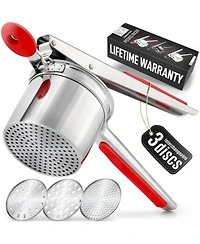 Zulay Kitchen Potato Ricer with 3 Interchangeable Discs
