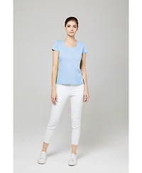 Bellemere Ultra Thin Low Crew Neck Cotton T-shirt