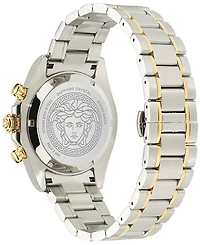 Versace Men's Swiss Chronograph X Two-Tone Stainless Steel Bracelet Watch 44mm