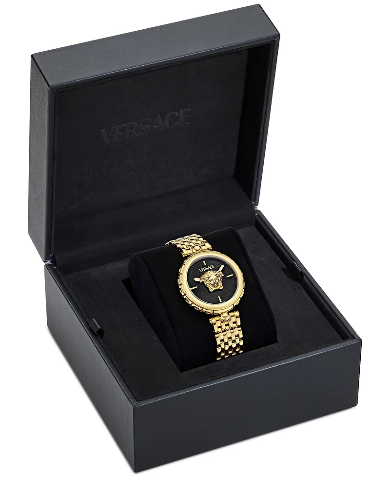 Versace Women's Swiss Medusa Heritage Gold Ion Plated Bracelet Watch 38mm