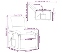 Massage Recliner Chair Cream Real Leather