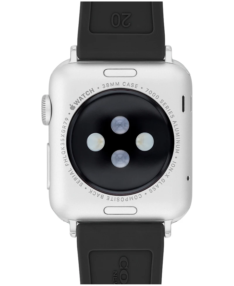 Coach Women's Black Silicone Apple Strap Watch 38mm, 40mm, 41mm