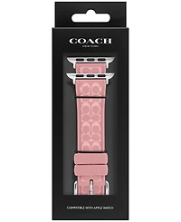 Coach Women's True Pink Silicone Apple Watch Strap 38mm, 40mm, 41mm