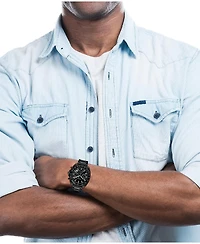 Coach Men's Charter Ionic Plated Black Stainless Steel Bracelet Watch 44.5mm