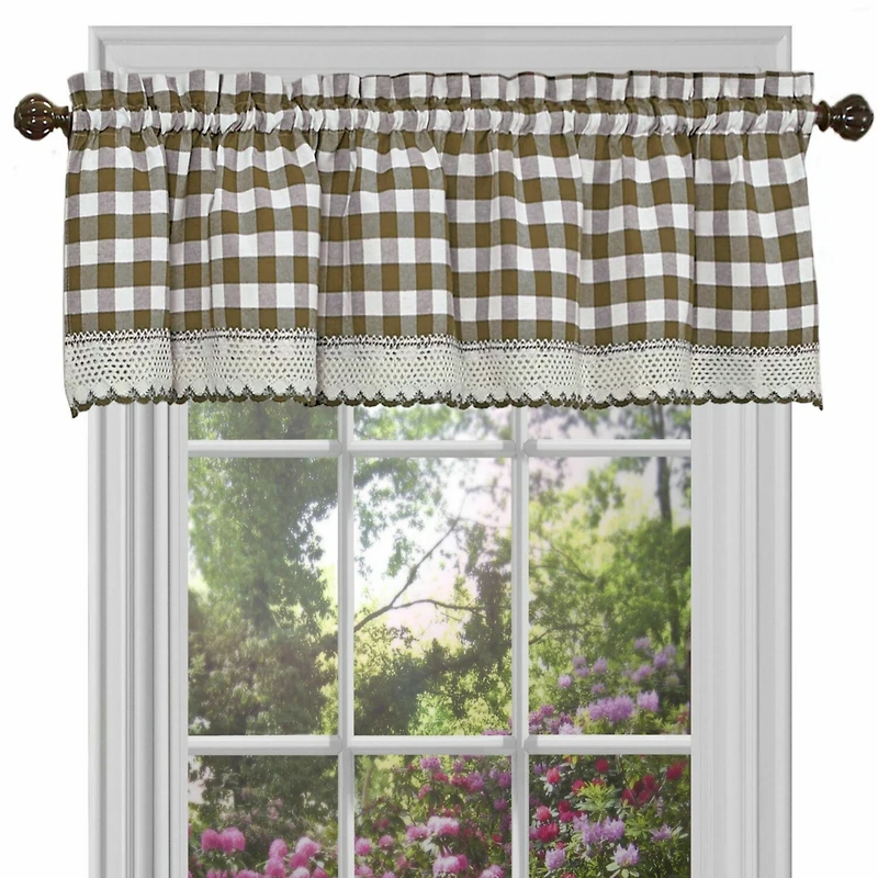 GoodGram Country Plaid Window Valance Treatment