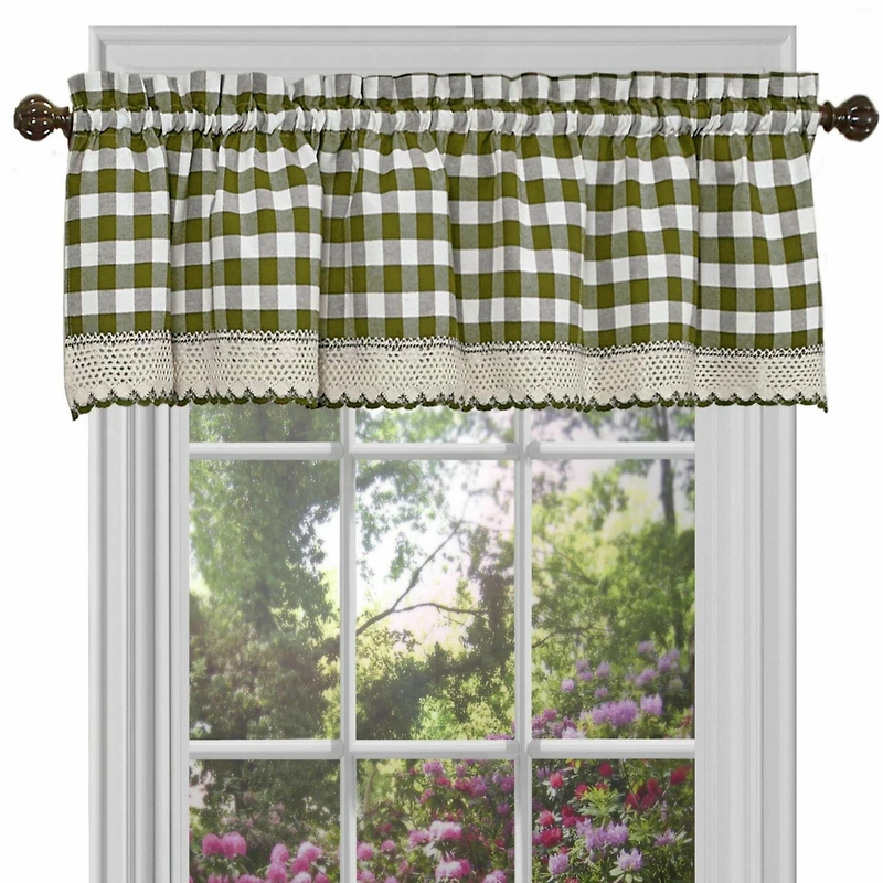 GoodGram Country Plaid Window Valance Treatment