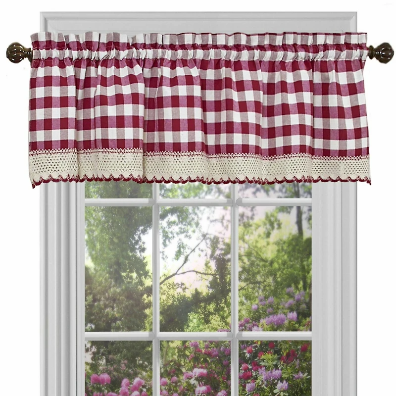 GoodGram Country Plaid Window Valance Treatment