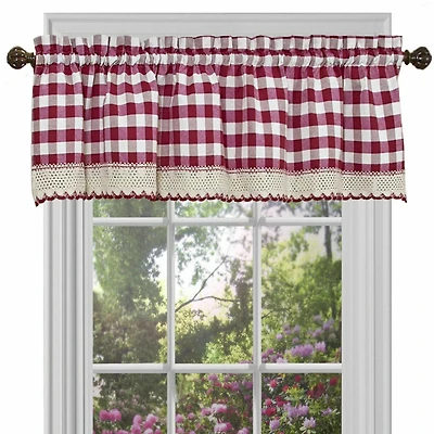 GoodGram Country Plaid Window Valance Treatment