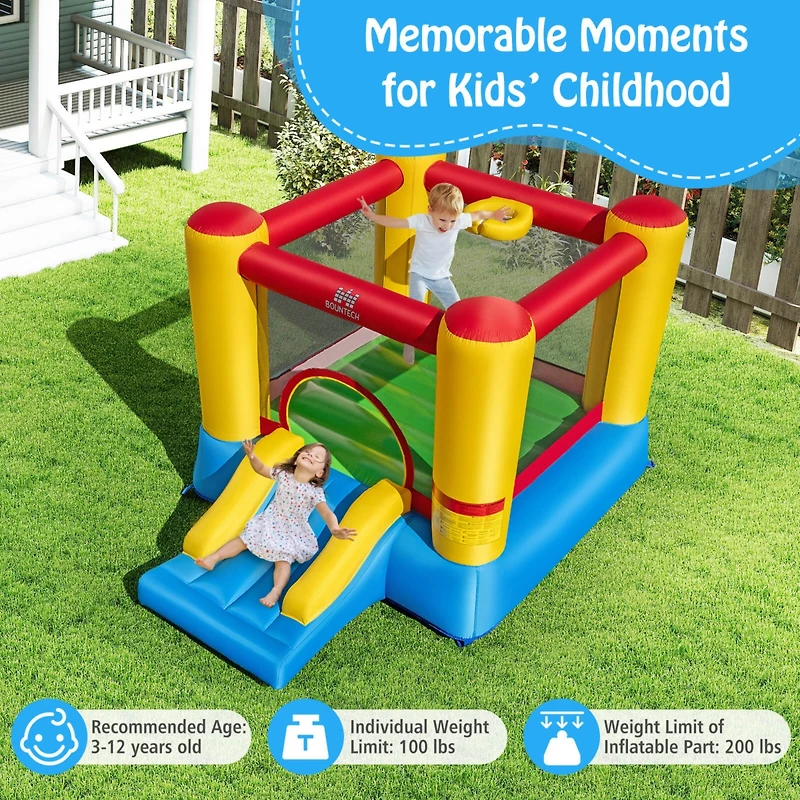Inflatable Bouncer Kids Slide Bounce House for Indoor Outdoor with 350W Blower