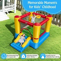 Inflatable Bouncer Kids Slide Bounce House for Indoor Outdoor with 350W Blower