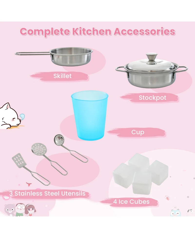 Sugift Toddler Kitchen Pretend Play Toys for Boys and Girls 3-6 Years Old