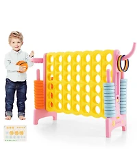 Jumbo 4-to-Score 4 in A Row Giant Game Set with Stickers for Kids Adults