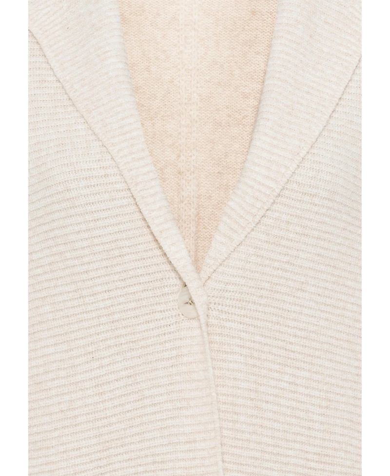 Olsen Women's Melange Rib Knit Button Cardigan