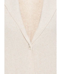 Olsen Women's Melange Rib Knit Button Cardigan