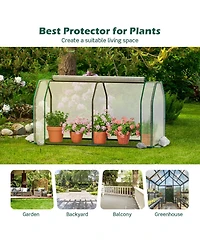 47.5 x 21.5 x 24 Inch Mini Greenhouse with Roll-up Zipper Door