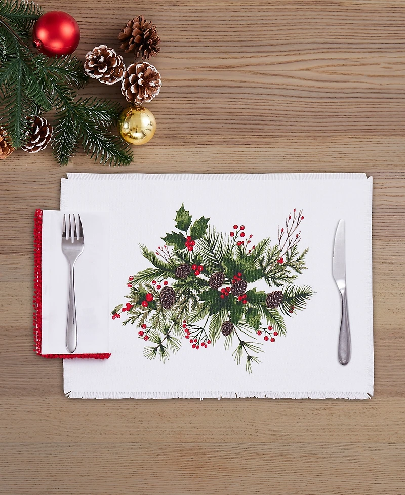 Avanti Pine Ivy Polyester 8 Piece Placemats/Napkins Set