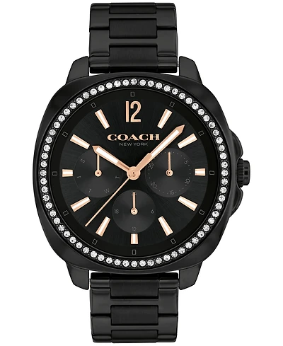 Coach Women's Kitt Ionic Plated Black Stainless Steel Bracelet Watch 38mm