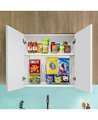 Sorbus Stackable Storage Bins Open Front - Clear Stackable Storage Bins