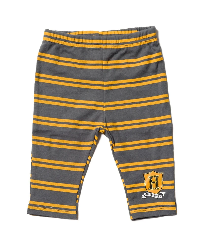 Harry Potter Baby Boys Gryffindor Hufflepuff Ravenclaw Baby Bodysuit Pants and Hat 3 Piece Outfit Set Newborn to