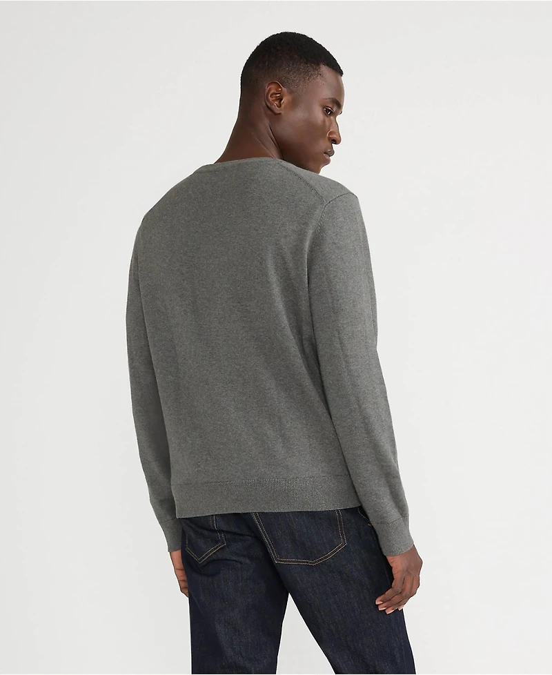 Lands' End Big & Tall Fine Gauge Cotton Cardigan