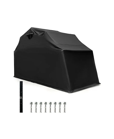 Skonyon Outdoor Motorcycle Shelter Waterproof Motorbike Storage Tent with Cover-Black